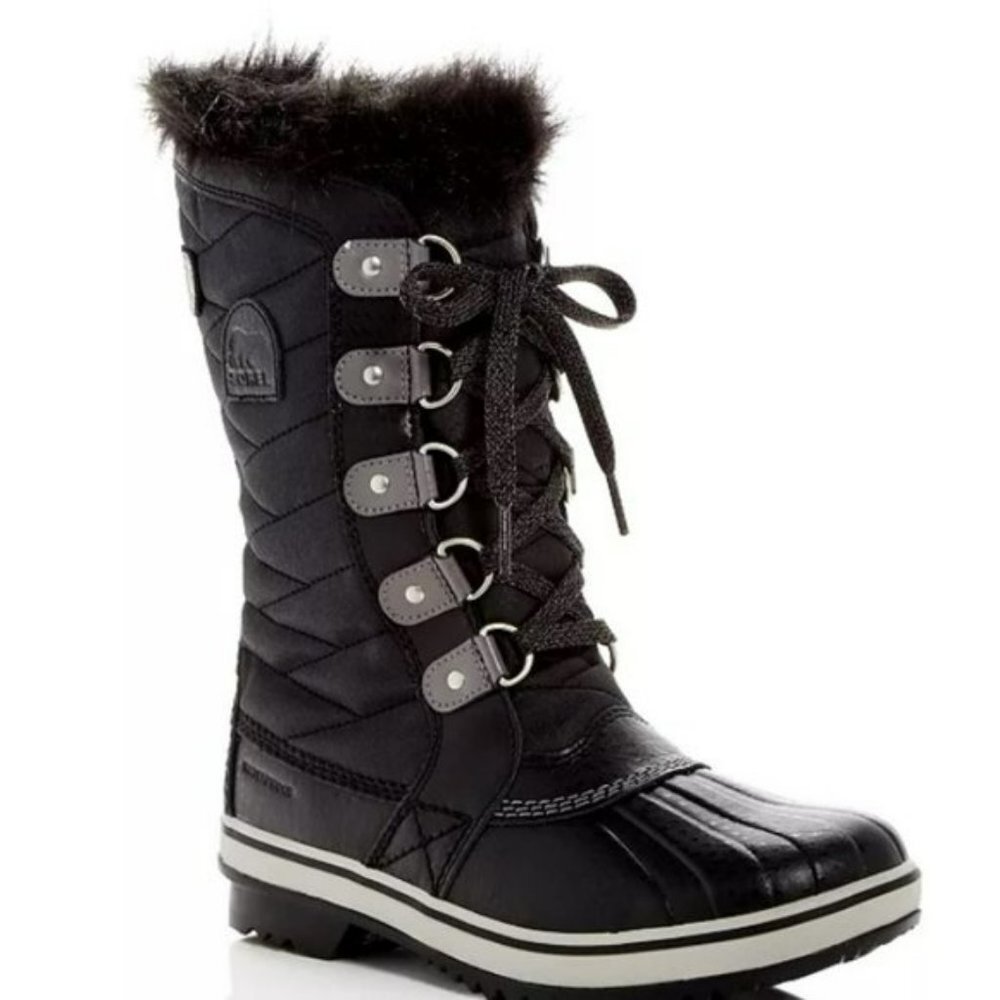 Sorel Unisex Tofino II Waterproof Cold Weather Black Winter Boots Youth Size 5